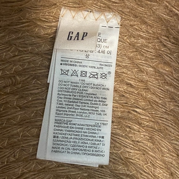 Gap Jute Market Bag Large Hobo Hippie Beach Bohemian Natural Waves Summer Tan - Picture 10 of 10